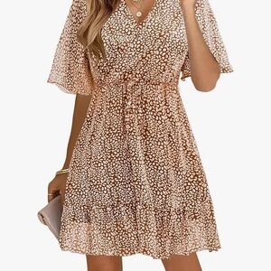 Kirundo Ruffled Sundress with Flutter Sleeves